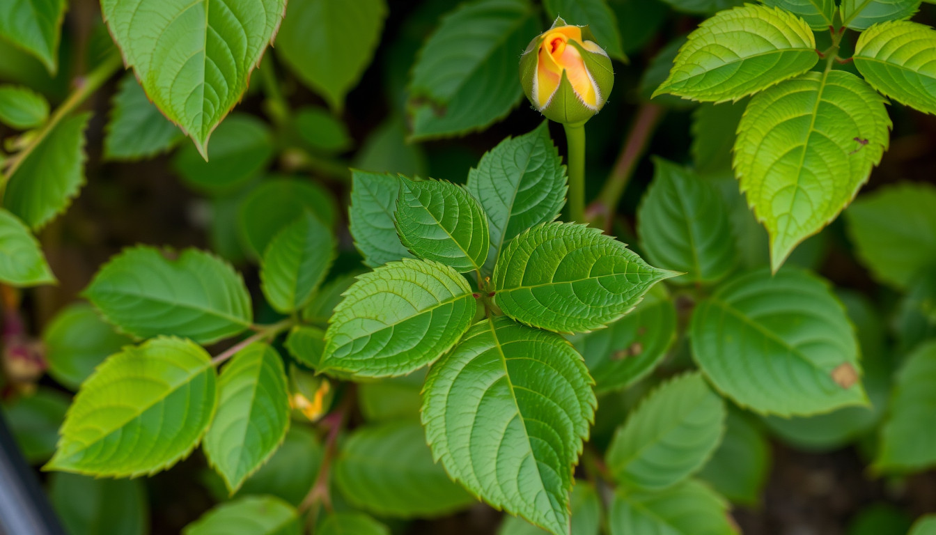 nitrogen deficiency in roses