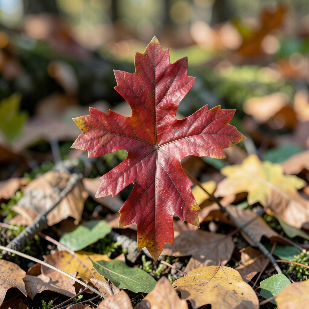 northern red oak leaf