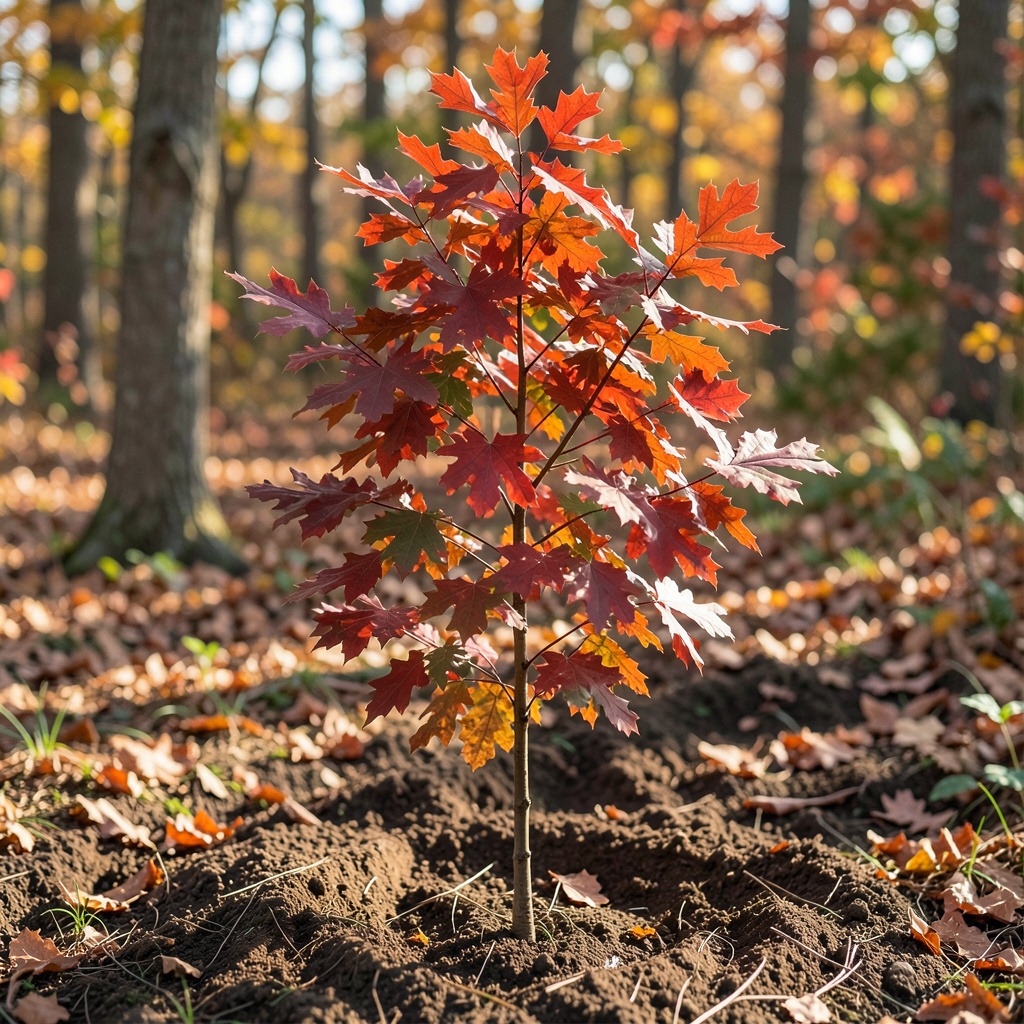 northern red oak planting
