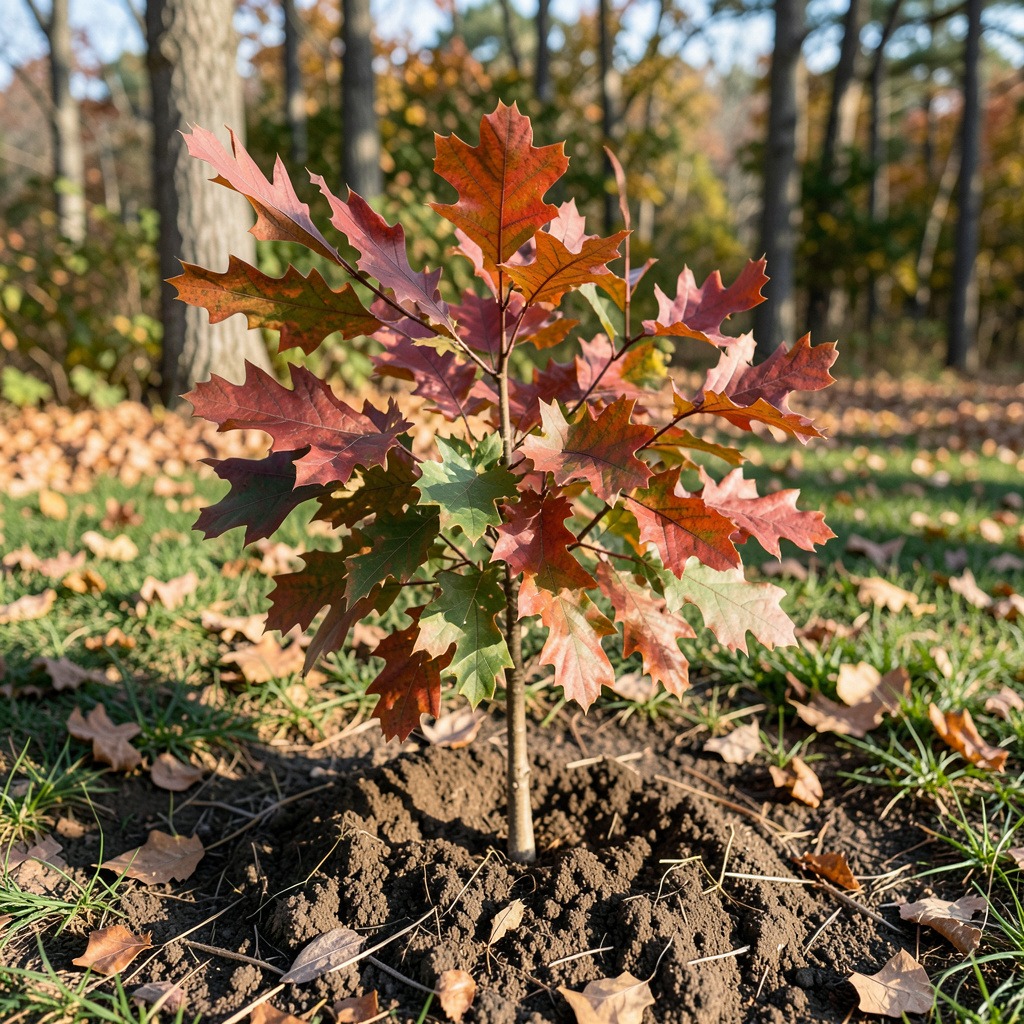 northern red oak planting
