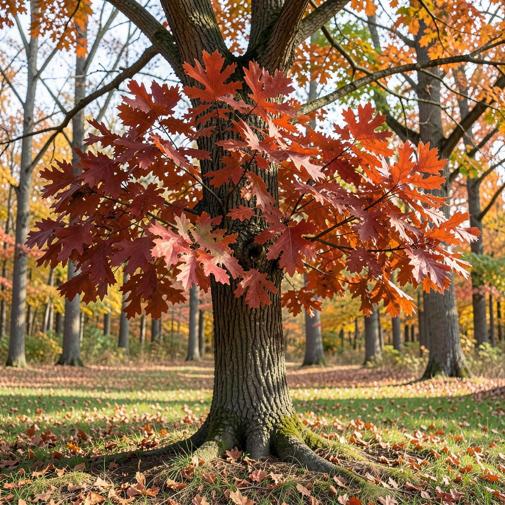 northern red oak size