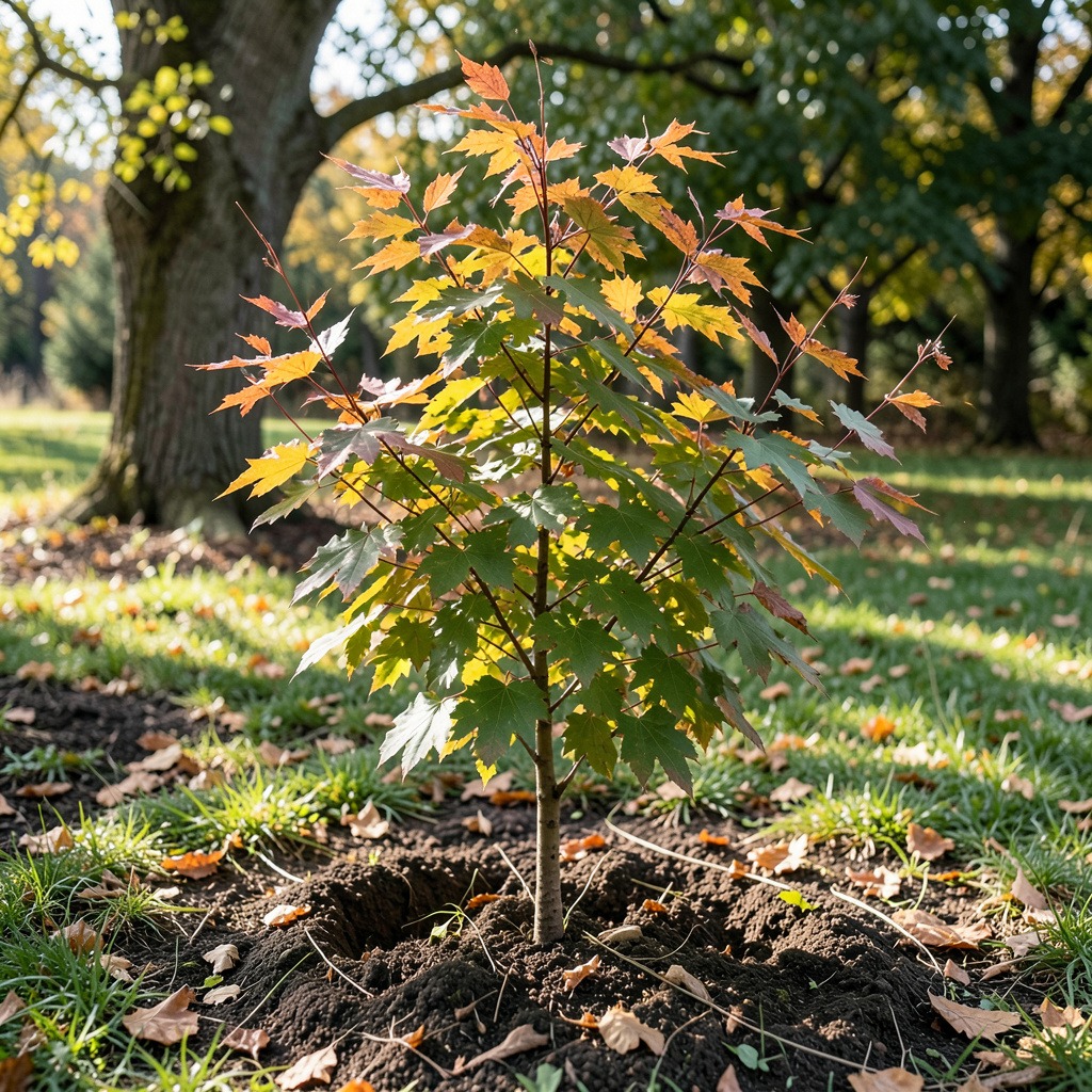 norway maple planting