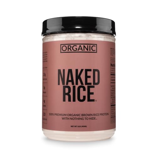 NAKED Rice 1Lb - Organic Brown Rice Protein Powder - Vegan Protein Powder, GMO Free, Gluten Free & Soy Free. Plant-Based Protein, No Artificial Ingredients - 15 Servings