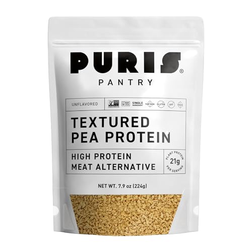 PURIS Textured Pea Protein (TVP), Meatless Crumbles, 21g Protein, Vegan