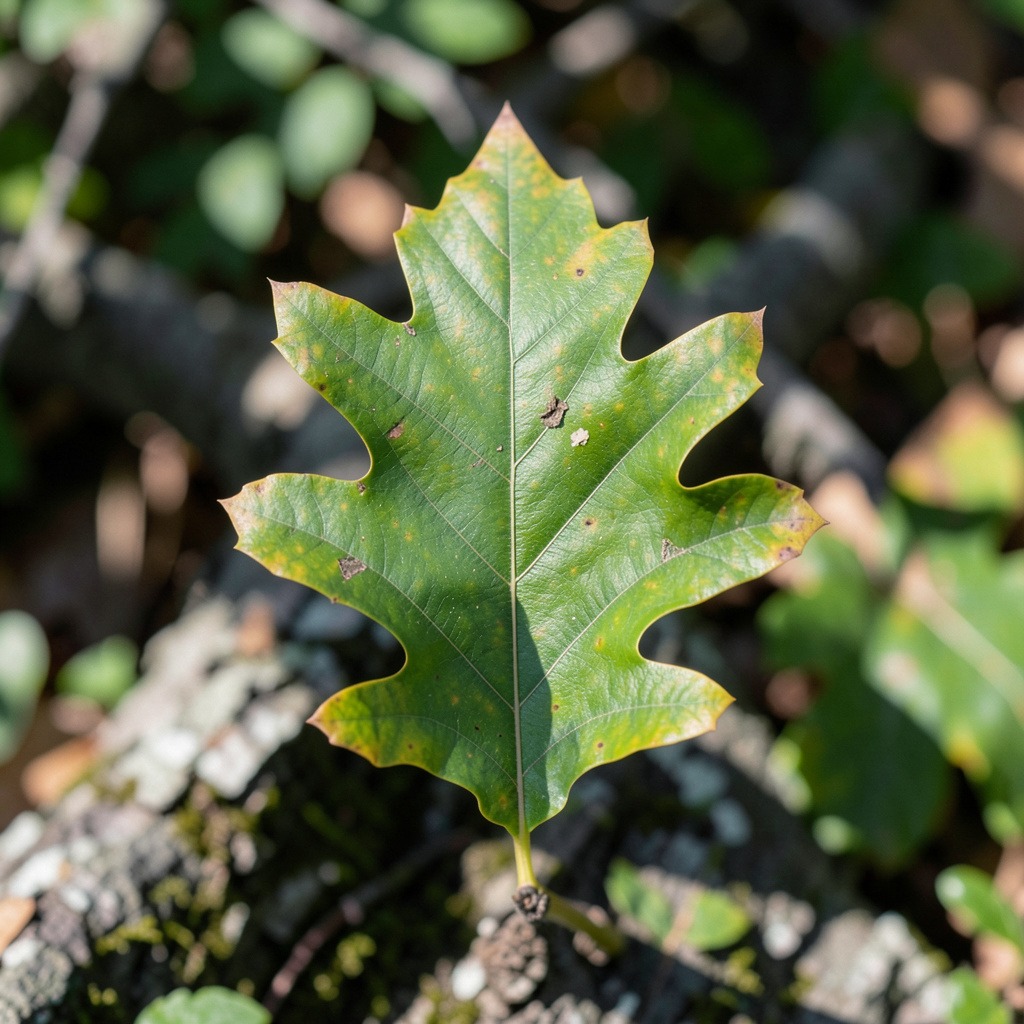 pin oak leaf