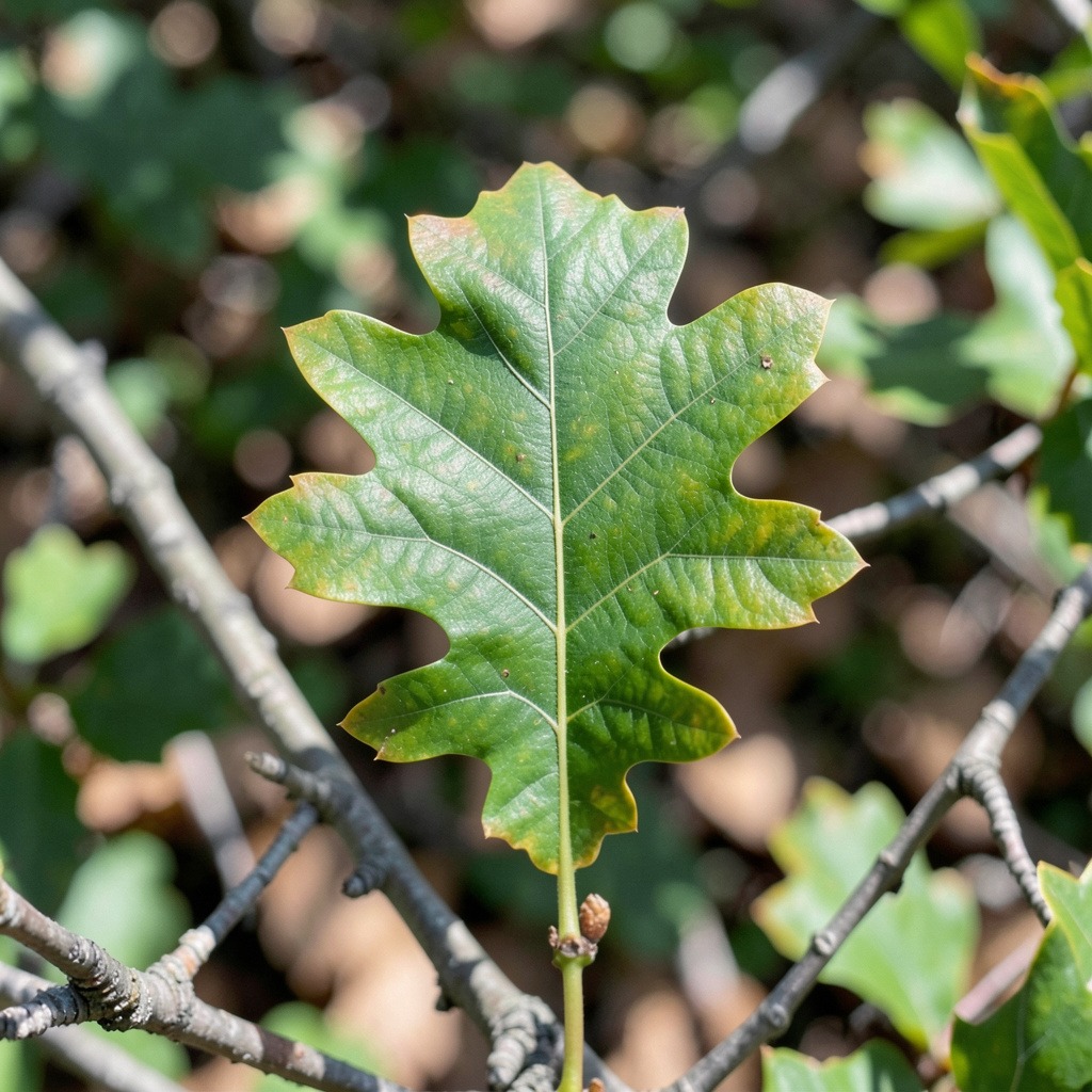 pin oak leaf