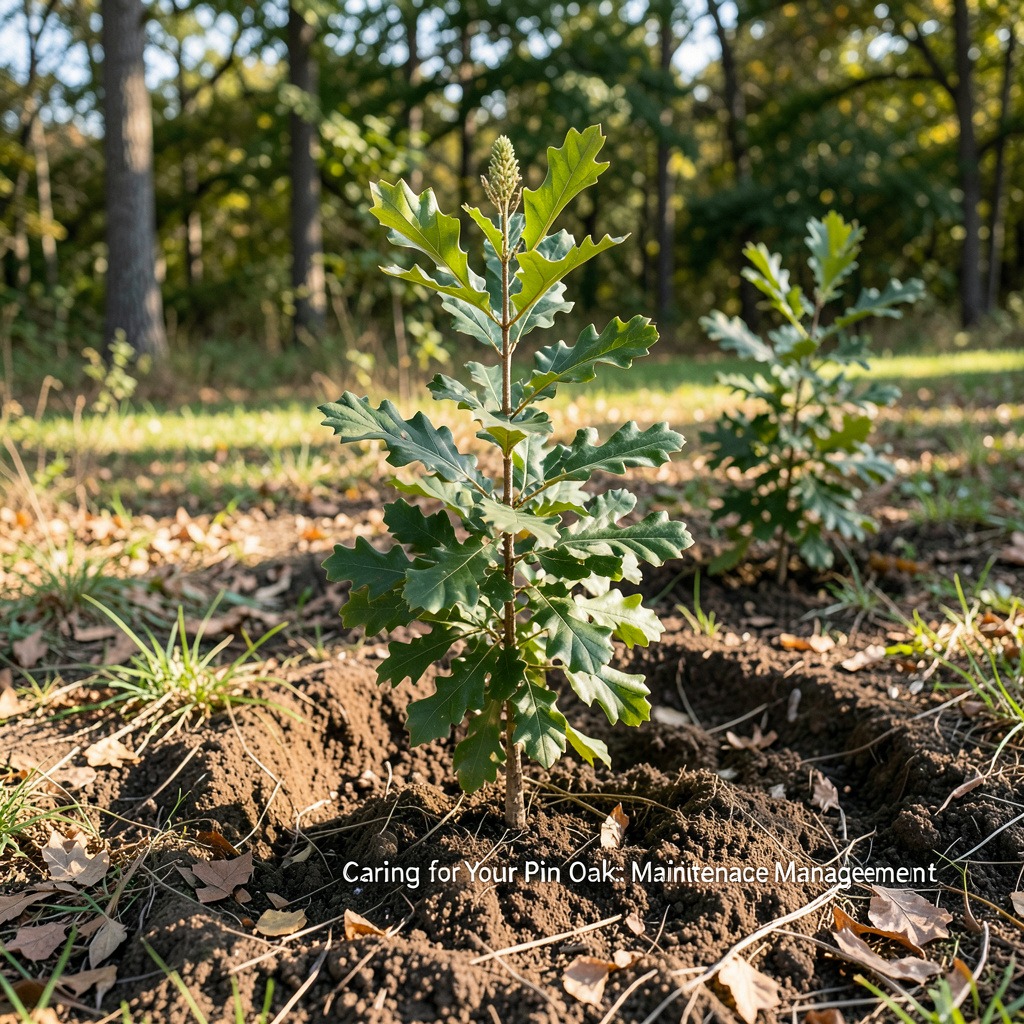 pin oak planting