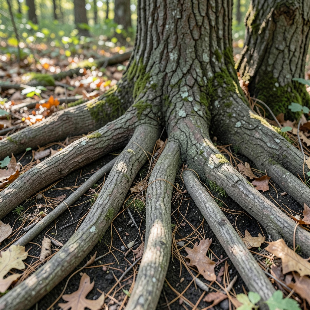 pin oak roots