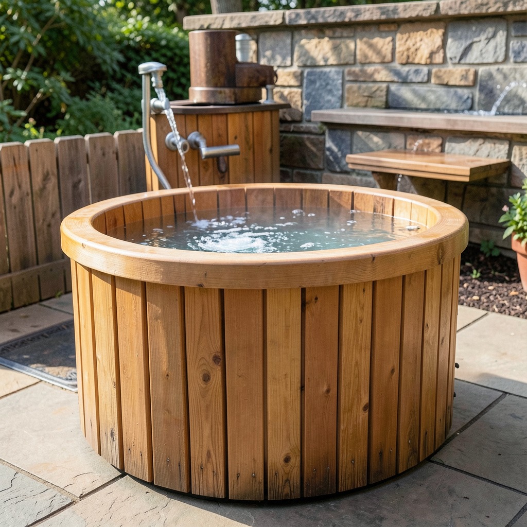 pros and cons wood fired hot tub