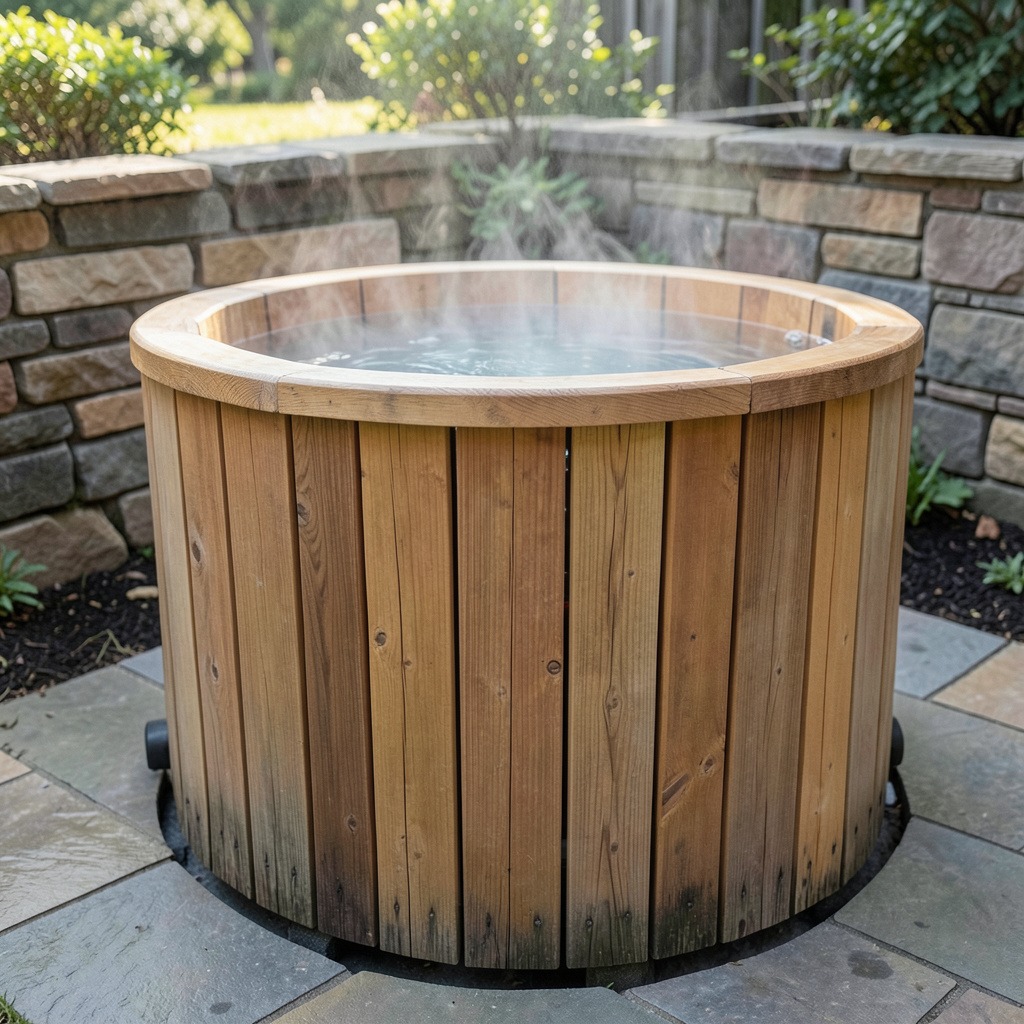 pros and cons wood fired hot tub