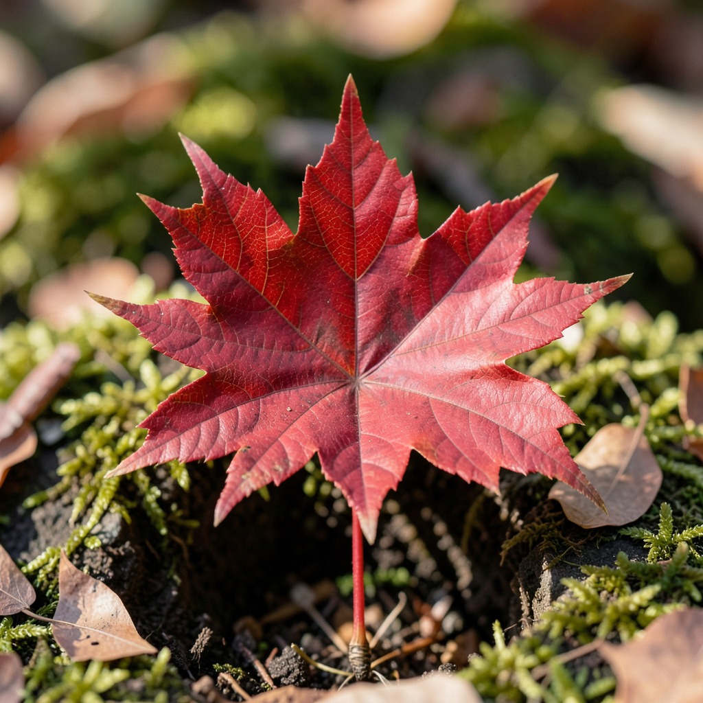 red maple leaf