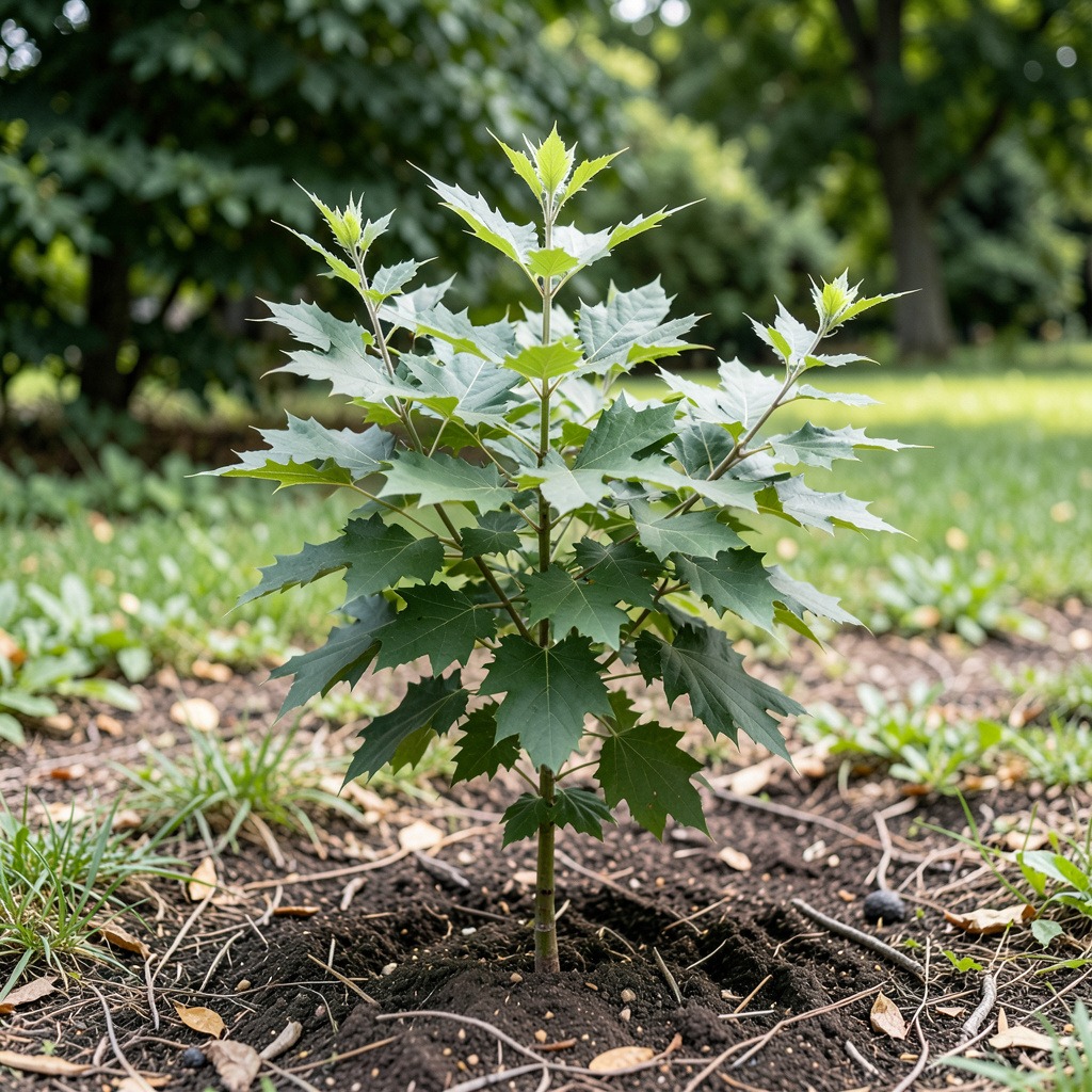 silver maple planting