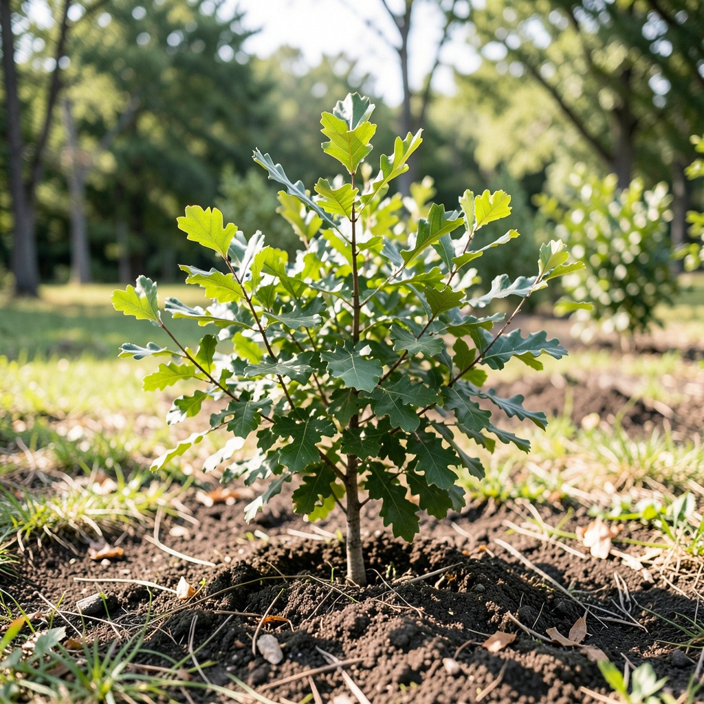 white oak planting