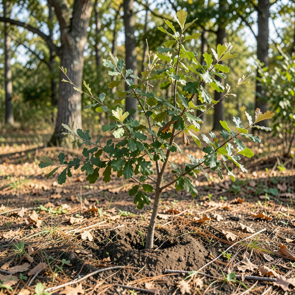 white oak planting