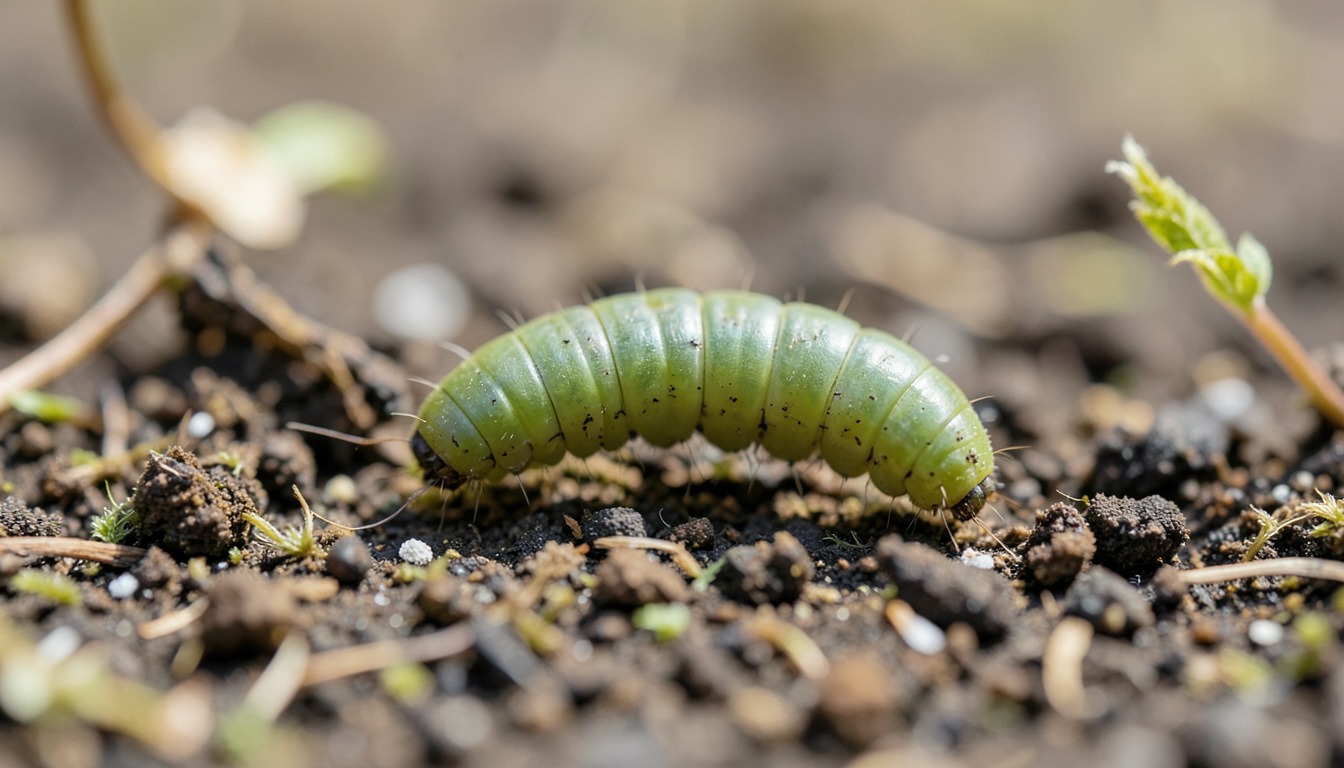 green grub worm