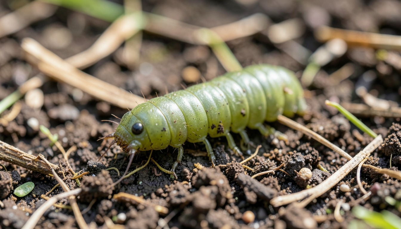 green grub worm