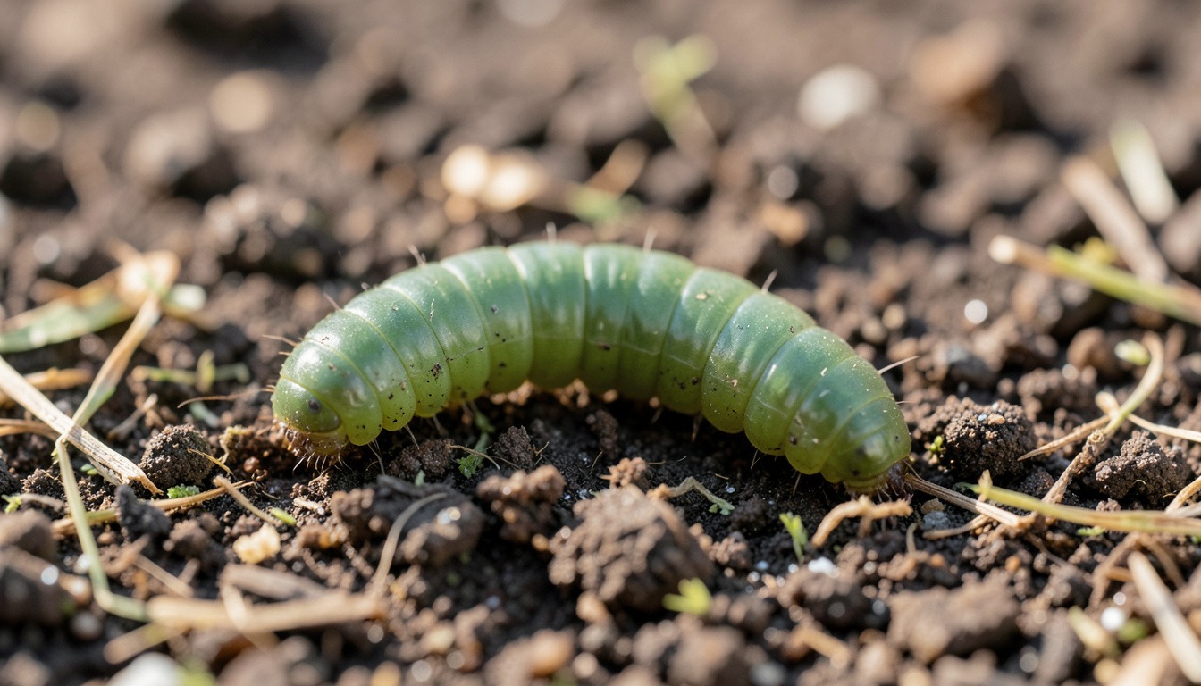 green grub worm