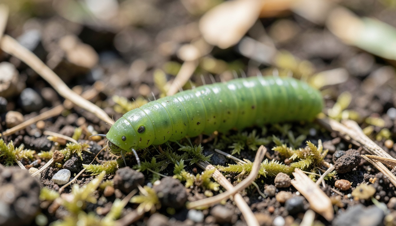 green grub worm