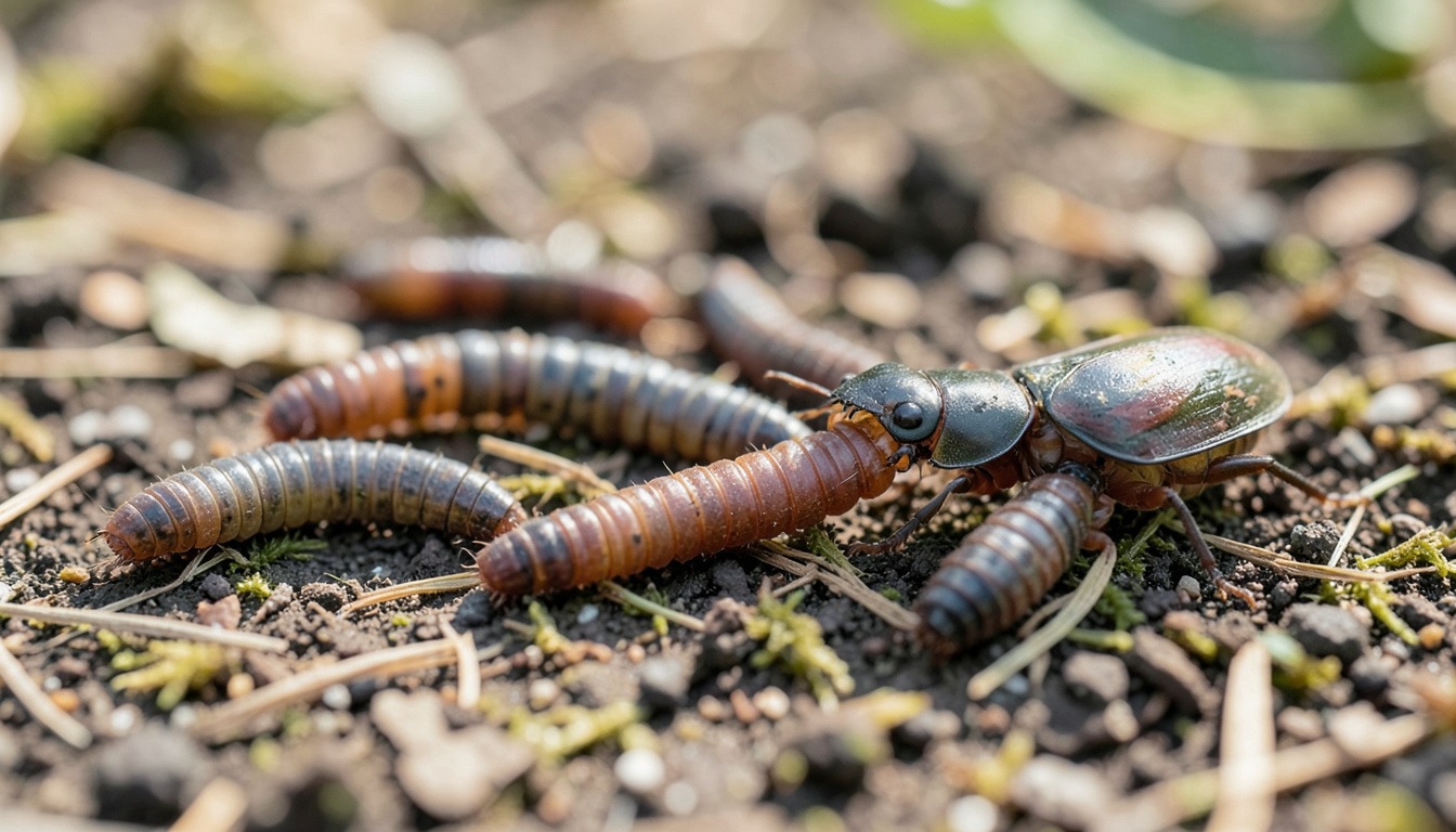 grub worms and june bugs