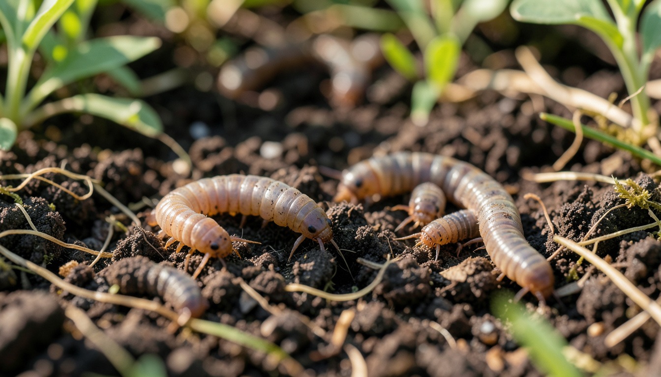 grub worms and moles